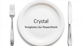  Presentation with famine - Presentation design consisting of famine - closeup of a place setting background and a white colored foreground