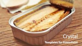  Presentation with famine - Amazing slide deck having famine - closeup of an open can backdrop and a red colored foreground