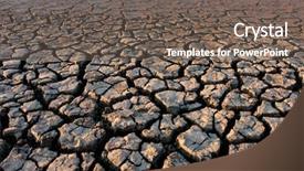  Presentation with famine - PPT theme having famine - cracked parched land background and a tawny brown colored foreground