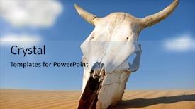  Presentation with fear of death - Cool new PPT layouts with famine - death in the desert backdrop and a light blue colored foreground