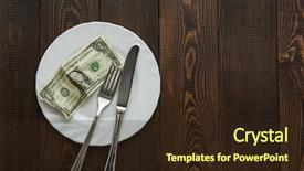  Presentation with famine - Presentation design having famine - financial hunger concept photo background and a wine colored foreground