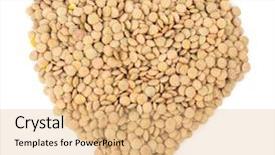  Presentation with balance heart and mind - Colorful presentation design enhanced with famine - heart made with lentils backdrop and a coral colored foreground