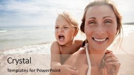  Presentation with travel - Presentation consisting of famliy - happy summer travel female background and a  colored foreground