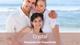  Presentation with famliy - PPT theme consisting of famliy - lovely girl with her parents background and a  colored foreground