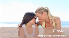  Presentation with mother tiger and lion - Cool new slides with famliy - mother with her daughter backdrop and a  colored foreground