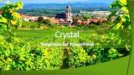  Presentation with vineyards - Amazing theme having famous alsace region with pictorial backdrop and a tawny brown colored foreground