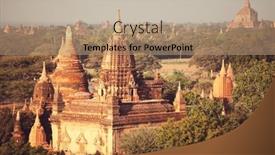  Presentation with myanmar bagan - Colorful slides enhanced with famous-ancient-city-bagan backdrop and a coral colored foreground
