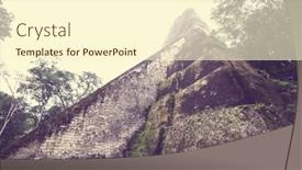  Presentation with ancient temples - PPT layouts having famous ancient mayan temples in tikal national park guatemala central america background and a cream colored foreground