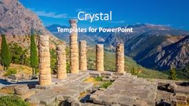  Presentation with ancient ruins - Presentation theme enhanced with famous-ancient-ruins-the-temple background and a teal colored foreground