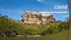  Presentation with sigiriya - Cool new PPT theme with famous ancient sigiriya rock sri backdrop and a teal colored foreground