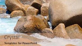  Presentation with islam famous mosque in turkish - Slide deck having famous-anse-georgette-beach background and a coral colored foreground