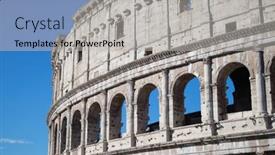  Presentation with rome - Slides with famous-antique-colosseum-in-rome background and a light gray colored foreground