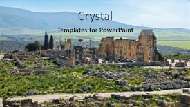  Presentation with morocco - Slides enhanced with famous-archaeologic-site-meknes-province background and a light blue colored foreground