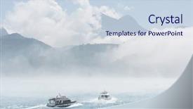  Presentation with bridge over troubled water - Presentation theme enhanced with famous attraction the sun moon background and a sky blue colored foreground