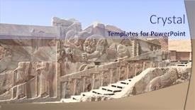  Presentation with fertility - Presentation theme with famous-bas-relief background and a sky blue colored foreground