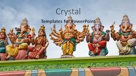  Presentation with kuala lumpur - Theme consisting of famous-batu-caves-shrine-near background and a light blue colored foreground