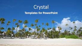  Presentation with dominican republic - Presentation consisting of famous-bavaro-beach-near-punta background and a ocean colored foreground