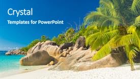  Presentation with granite - Presentation theme having beautiful and a famous beach anse lazio with granite boulders praslin island seychelles background and a gray colored foreground