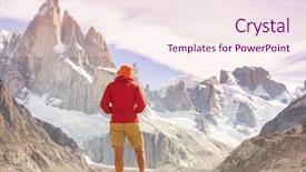  Presentation with beautiful landscapes - Beautiful slide set featuring famous beautiful peak cerro torre backdrop and a  colored foreground