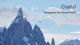  Presentation with beautiful landscapes - Presentation theme consisting of famous beautiful peak cerro torre background and a light blue colored foreground