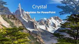  Presentation with america - Colorful PPT theme enhanced with famous-beautiful-peak-cerro-torre backdrop and a teal colored foreground