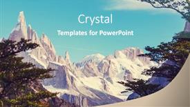  Presentation with beautiful landscapes - Theme enhanced with famous-beautiful-peak-cerro-torre background and a light blue colored foreground