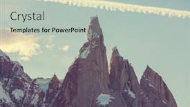  Presentation with beautiful landscapes - Theme with famous-beautiful-peak-cerro-torre background and a light gray colored foreground