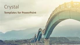  Presentation with bridge - Presentation featuring famous-bridge-at-sanxianta background and a cream colored foreground