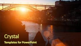  Presentation with bridge - Amazing theme having famous building - view of dom luis i backdrop and a tawny brown colored foreground