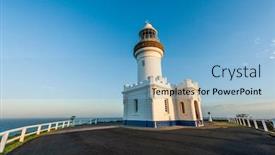  Presentation with australia - Audience pleasing slides consisting of famous-cape-byron-lighthouse backdrop and a light blue colored foreground