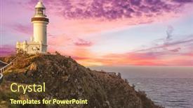  Presentation with new joinee announcem ent - Colorful slide deck enhanced with famous-cape-byron-lighthouse backdrop and a tawny brown colored foreground