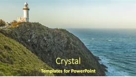  Presentation with lighthouse - Cool new PPT theme with famous-cape-byron-lighthouse backdrop and a  colored foreground