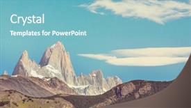  Presentation with rocky - PPT layouts enhanced with famous cerro fitz roy - one background and a  colored foreground