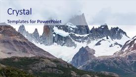  Presentation with rocky - Slide deck having famous cerro fitz roy - one background and a  colored foreground