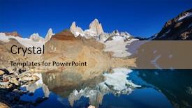 Presentation with famous leaders - Amazing presentation theme having famous cerro fitz roy - one backdrop and a  colored foreground