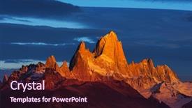  Presentation with rocky - Slide set featuring famous cerro fitz roy - one background and a wine colored foreground