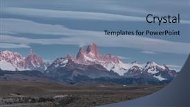  Presentation with rocky - Beautiful PPT layouts featuring famous cerro fitz roy - one backdrop and a  colored foreground