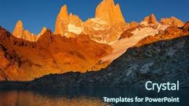  Presentation with indian famous temples - Presentation design consisting of famous cerro fitz roy - one background and a  colored foreground