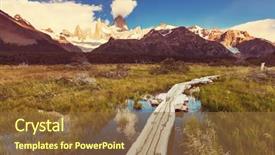  Presentation with rocky - Cool new slides with famous cerro fitz roy - one backdrop and a  colored foreground