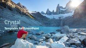  Presentation with rocky - Audience pleasing slide set consisting of famous cerro fitz roy - one of the most beautiful and hard to accent rocky peak in patagonia argentina backdrop and a ocean colored foreground