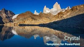  Presentation with rocky - Colorful theme enhanced with famous-cerro-fitz-roy-one backdrop and a ocean colored foreground