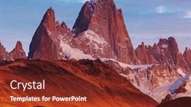  Presentation with rocky - Colorful slide deck enhanced with famous-cerro-fitz-roy-one backdrop and a tawny brown colored foreground