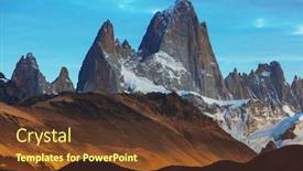  Presentation with rocky - Audience pleasing presentation consisting of famous-cerro-fitz-roy-one backdrop and a tawny brown colored foreground