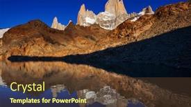  Presentation with famous leaders - PPT theme enhanced with famous-cerro-fitz-roy-one background and a tawny brown colored foreground