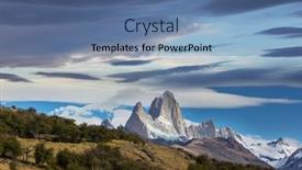  Presentation with indian famous temples - Presentation theme enhanced with famous-cerro-fitz-roy-one background and a teal colored foreground