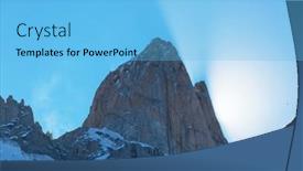  Presentation with rocky - PPT theme featuring famous-cerro-fitz-roy and a light blue colored foreground