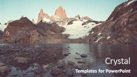  Presentation with rocky - Theme consisting of famous-cerro-fitz-roy and a dark gray colored foreground