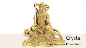  Presentation with military - Presentation with famous chinese military strategist background and a yellow colored foreground