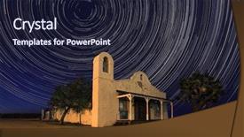  Presentation with church camp - Audience pleasing presentation theme consisting of famous church from kill bill backdrop and a wine colored foreground