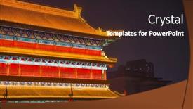  Presentation with city night - PPT theme enhanced with famous-city-wall background and a dark gray colored foreground